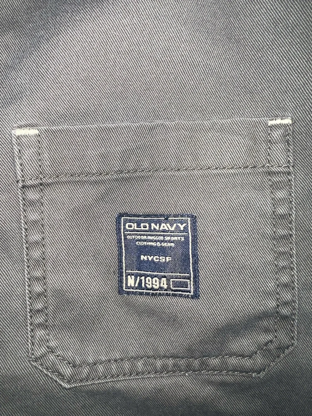 Old Navy Gap Baby Boy Gray Canvas Bib Overalls Shortalls 18/24 Months